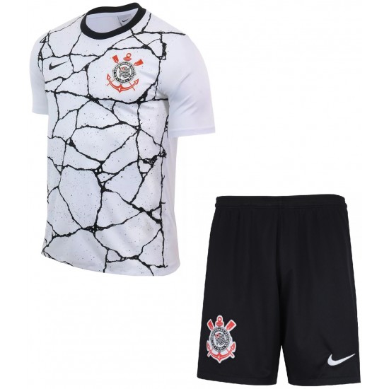 Camisola Corinthians Criança Equipamento Primeiro 2021-2022 Manga Curta